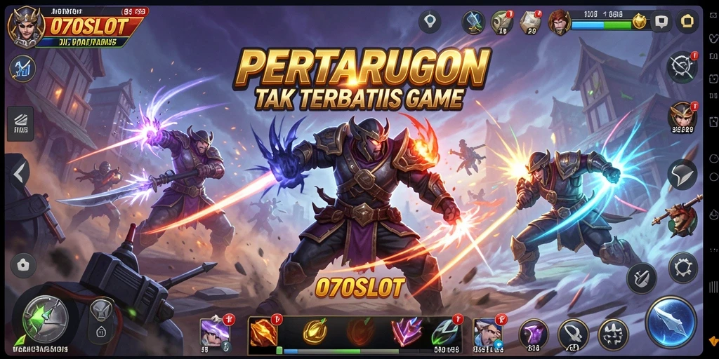 Tampilan gameplay pertarungan dalam <strong>070SLOT</strong> yang seru dan menantang.