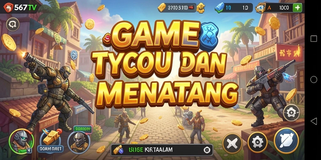 Screenshot gameplay 567TV yang menunjukkan pengelolaan perusahaan media.